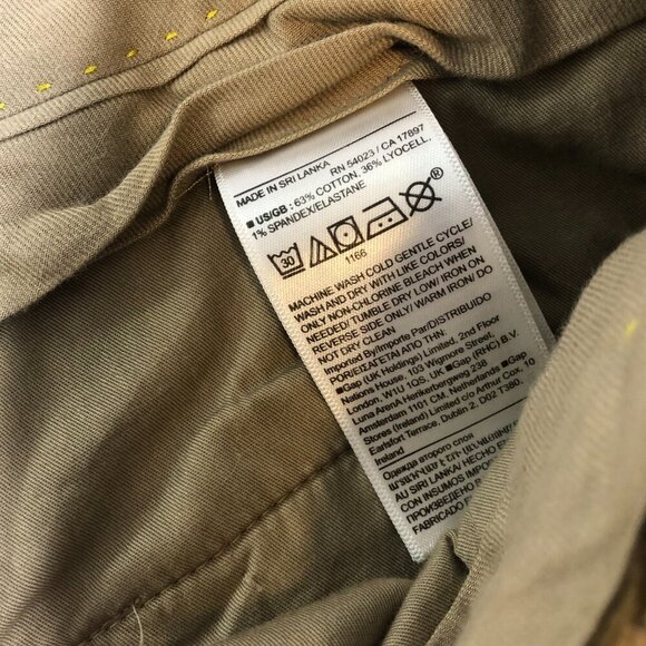 Banana Republic Pants Mens 34L 34x33 Slim Chino AOP Print All Over Stretch - Picture 3 of 12